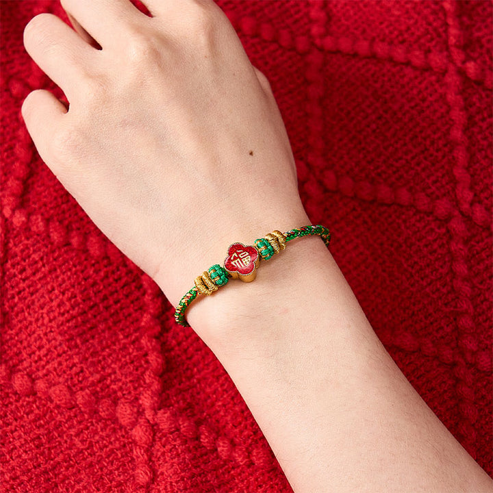 Buddha Stones Pulsera de cuerda tejida a mano con diseño de pez koi y el símbolo del éxito. - image 11