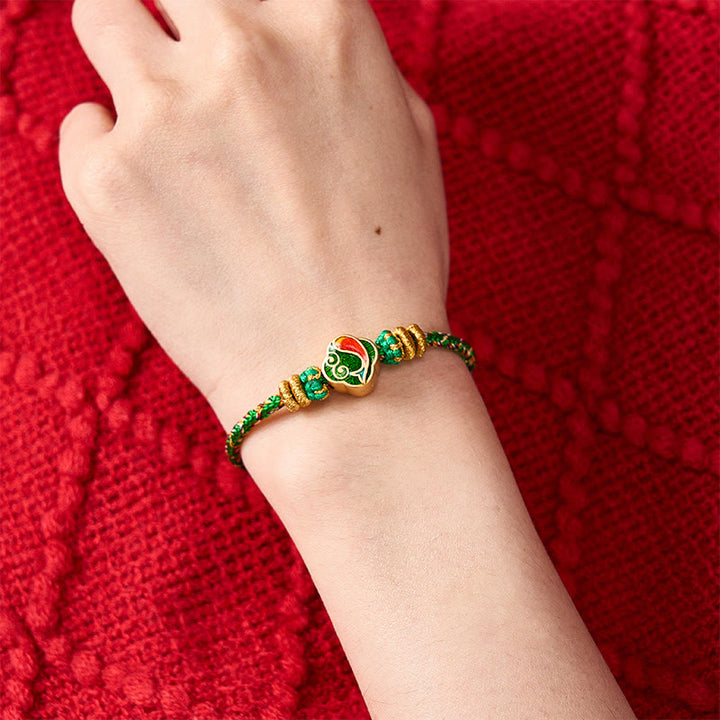 Buddha Stones Pulsera de cuerda tejida a mano con diseño de pez koi para el éxito - image 10