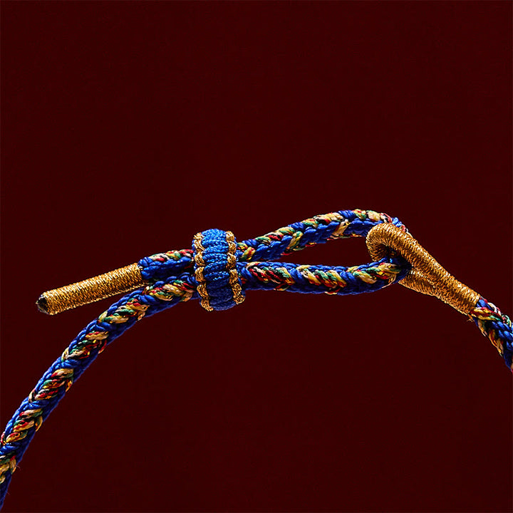 Buddha Stones Pulsera de cuerda tejida a mano con doble pez koi dorado para mayor resistencia - image 12