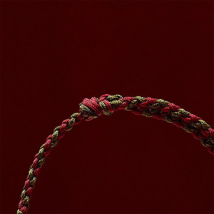 Buddha Stones Pulsera tobillera trenzada de hilo rojo y verde con diseño de pez koi para la buena suerte - image 11