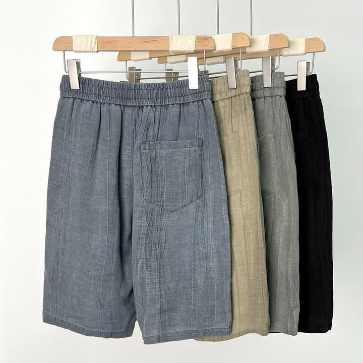 Buddha Stones Pantalones cortos casuales de verano para hombre con cordón ajustable, cintura elástica y bolsillos. - image 13