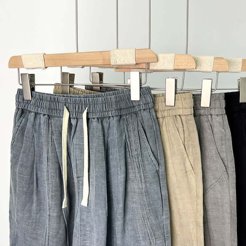 Buddha Stones Pantalones cortos casuales de verano para hombre con cordón ajustable, cintura elástica y bolsillos. - image 14