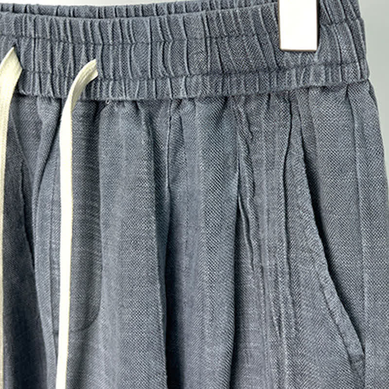 Buddha Stones Pantalones cortos casuales de verano para hombre con cordón ajustable, cintura elástica y bolsillos. - image 9