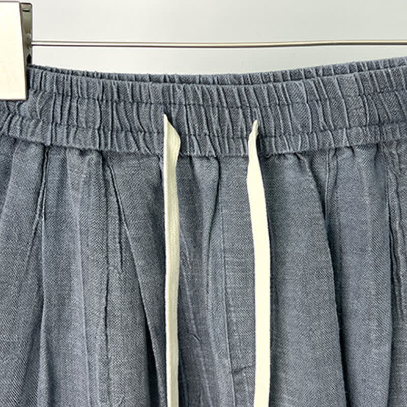 Buddha Stones Pantalones cortos casuales de verano para hombre con cordón ajustable, cintura elástica y bolsillos. - image 5