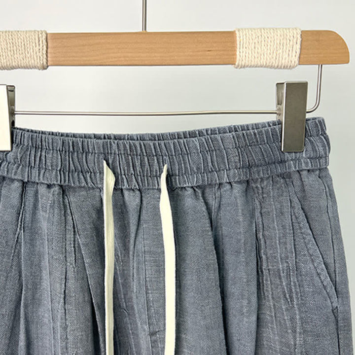 Buddha Stones Pantalones cortos casuales de verano para hombre con cordón ajustable, cintura elástica y bolsillos. - image 6
