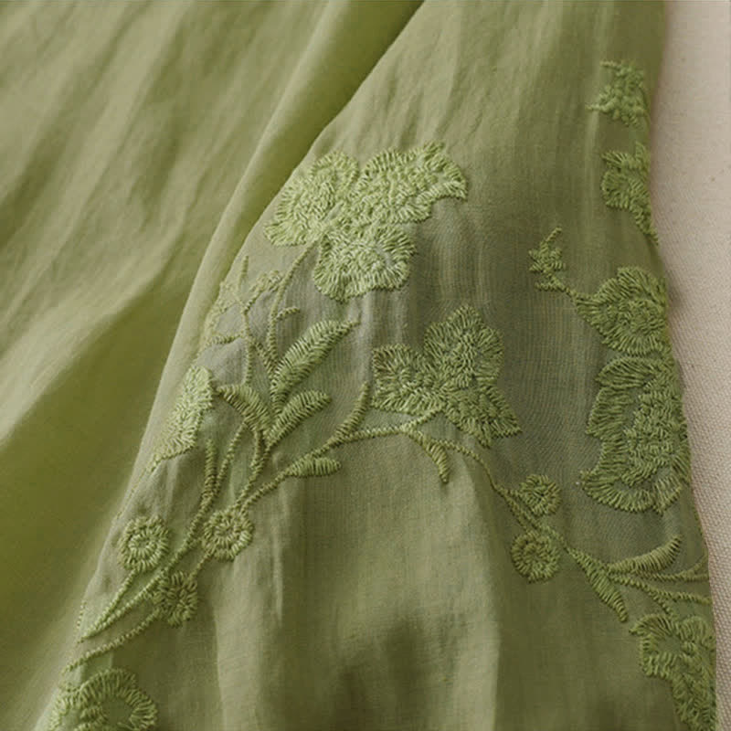 Camisa de mujer con botones y bordado de Buddha Stones - image 5
