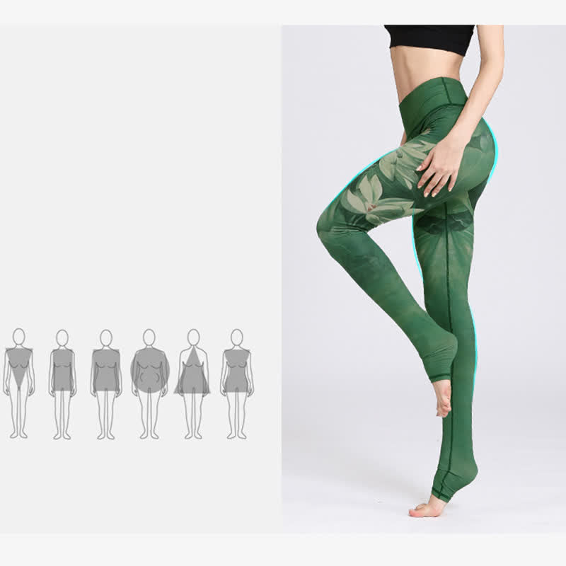 Pantalones de diseño con estampado de flores de loto y Buddha Stones, mallas deportivas para Yoga y Fitness, pantalones de Yoga para mujer - image 7