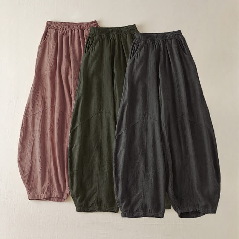 Pantalones cortos holgados de pierna recta estilo casual Buddha Stones, de 7 a 8 pulgadas de largo, estilo harem para mujer con bolsillos. - image 17
