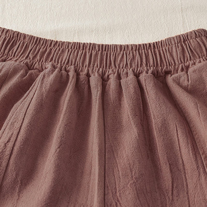 Pantalones cortos holgados de pierna recta estilo casual Buddha Stones, de 7 a 8 pulgadas de largo, estilo harem para mujer con bolsillos. - image 2