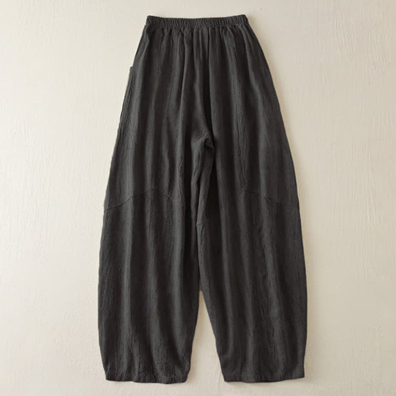 Pantalones cortos holgados de pierna recta estilo casual Buddha Stones, de 7 a 8 pulgadas de largo, estilo harem para mujer con bolsillos. - image 8