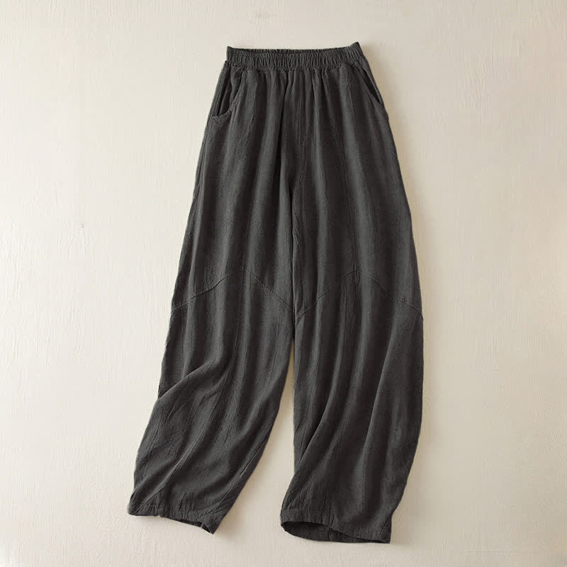 Pantalones cortos holgados de pierna recta estilo casual Buddha Stones, de 7 a 8 pulgadas de largo, estilo harem para mujer con bolsillos. - Gris pizarra - US8-10，UK/AU12-14，EU40-42 (2XL) - image 7