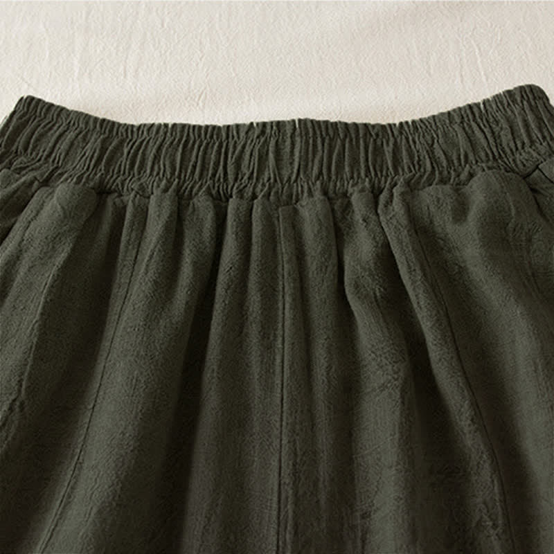 Pantalones cortos holgados de pierna recta estilo casual Buddha Stones, de 7 a 8 pulgadas de largo, estilo harem para mujer con bolsillos. - image 11