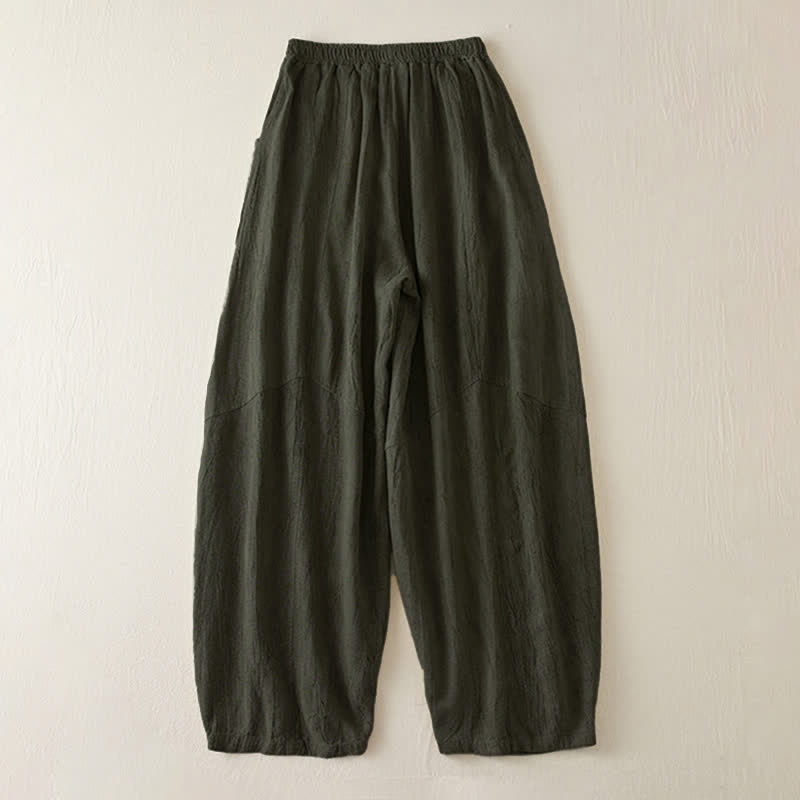Pantalones cortos holgados de pierna recta estilo casual Buddha Stones, de 7 a 8 pulgadas de largo, estilo harem para mujer con bolsillos. - image 10