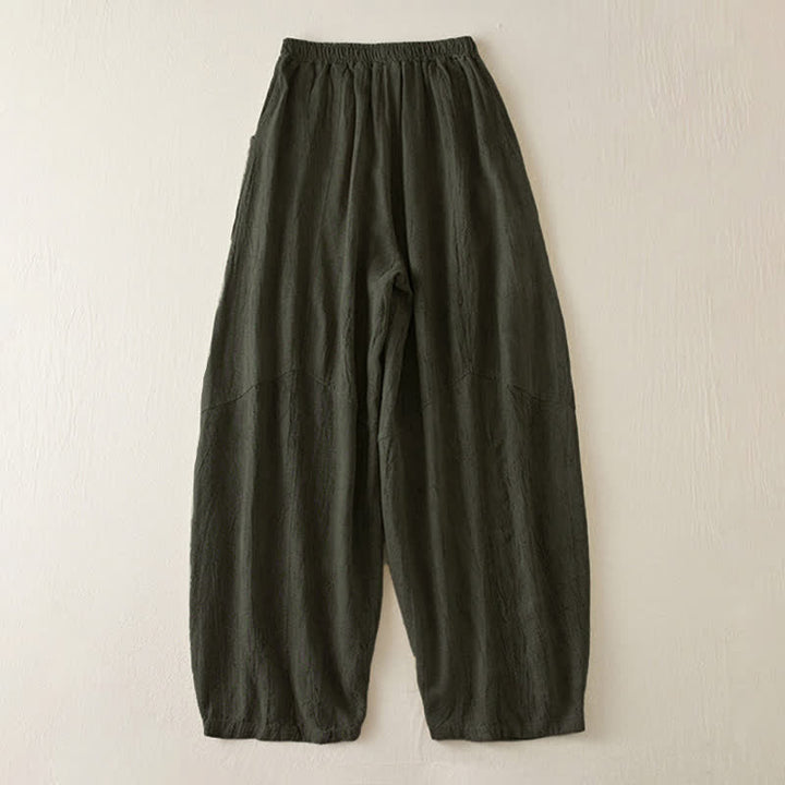 Pantalones cortos holgados de pierna recta estilo casual Buddha Stones, de 7 a 8 pulgadas de largo, estilo harem para mujer con bolsillos. - image 10
