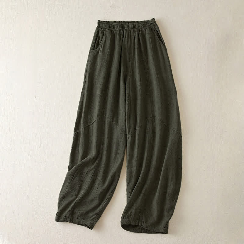 Pantalones cortos holgados de pierna recta estilo casual Buddha Stones, de 7 a 8 pulgadas de largo, estilo harem para mujer con bolsillos. - Verde mar oscuro - US8-10，UK/AU12-14，EU40-42 (2XL) - image 9
