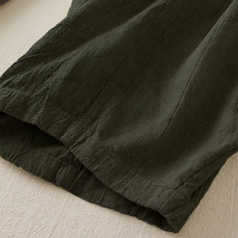 Pantalones cortos holgados de pierna recta estilo casual Buddha Stones, de 7 a 8 pulgadas de largo, estilo harem para mujer con bolsillos. - image 16