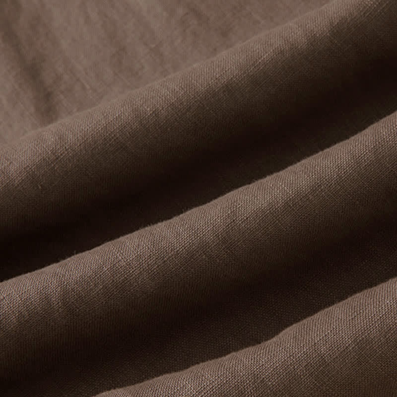 Pantalones anchos de mujer con bolsillos, de color liso y estampado de Buddha Stones. - image 18