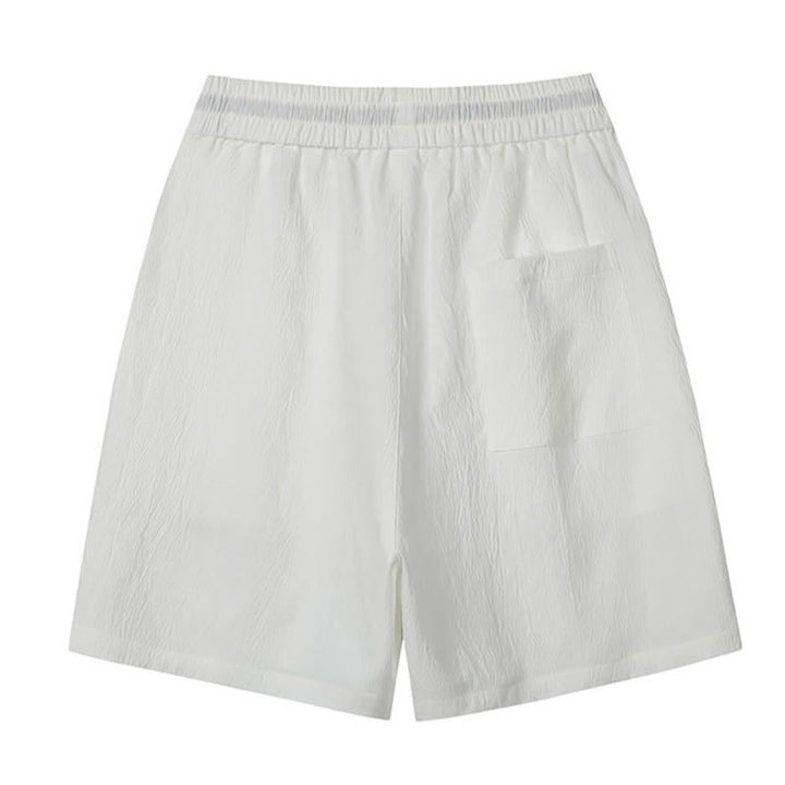 Buddha Stones Pantalones cortos de verano informales estilo Tang con bordado de grulla y nubes auspiciosas para hombre, con bolsillos. - image 7