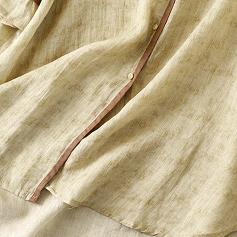 Vestido midi casual de verano con cuello alto y mangas tres cuartos, diseño de Buddha Stones y bordados. - image 16