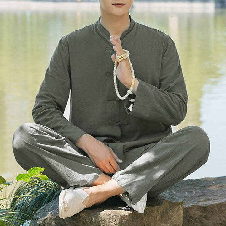 Conjunto de ropa para hombre con Buddha Stones, espiritualidad, zen, yoga, meditación y oración. - Verde oscuro - US/UK/AU48, EU58 (6XL) - image 0