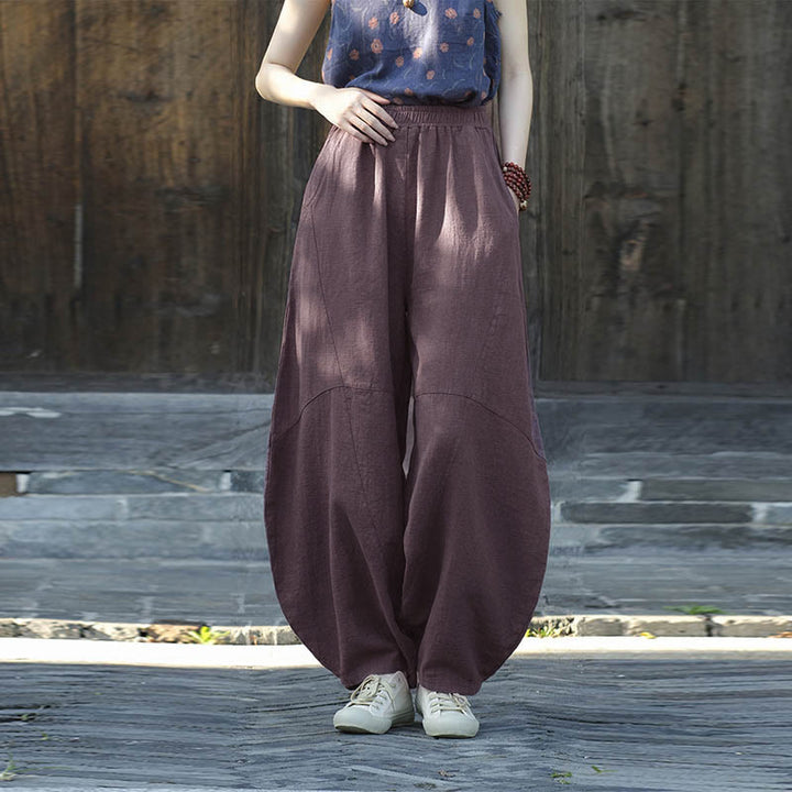Pantalones con Buddha Stones, pantalones harem holgados para yoga zen y tai chi para mujer. - image 7