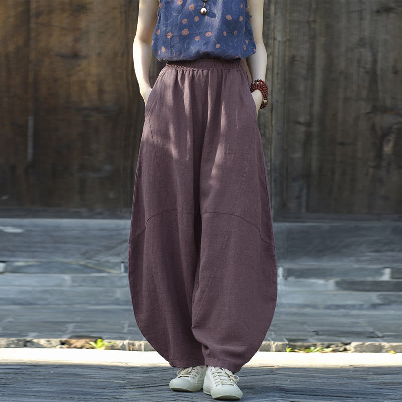 Pantalones con Buddha Stones, pantalones harem holgados para yoga zen y tai chi para mujer. - image 6