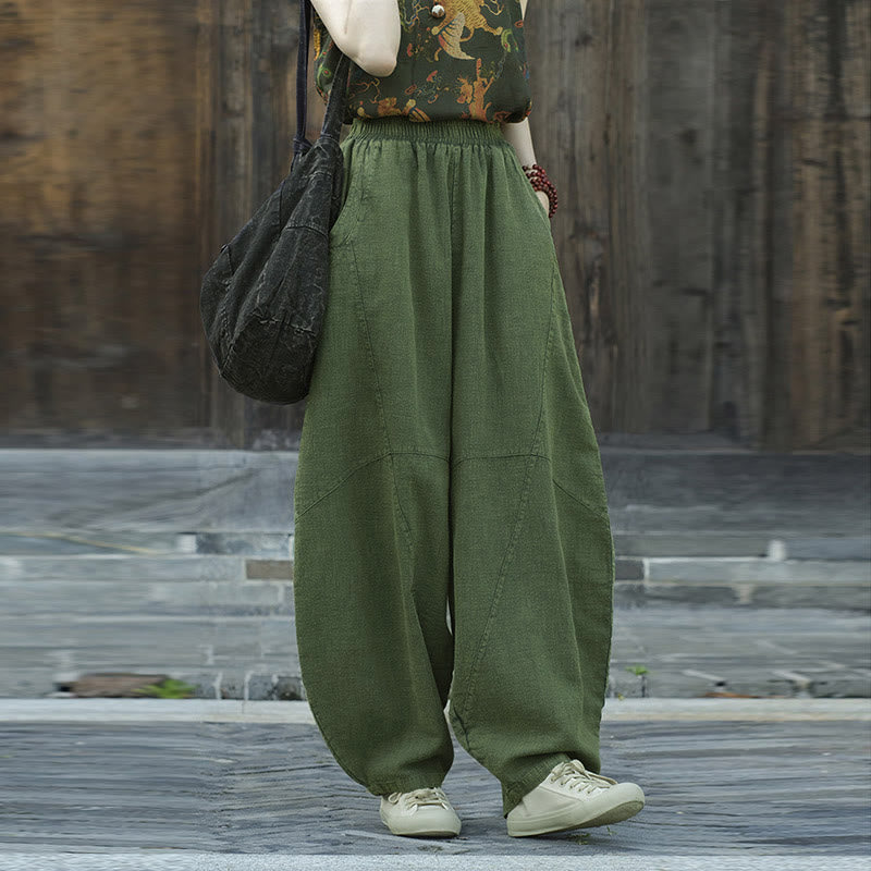 Pantalones con Buddha Stones, pantalones harem holgados para yoga zen y tai chi para mujer. - image 18
