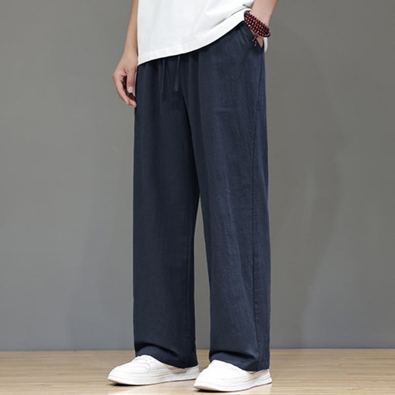Pantalones rectos de verano para hombre con bolsillos y Buddha Stones . - image 4