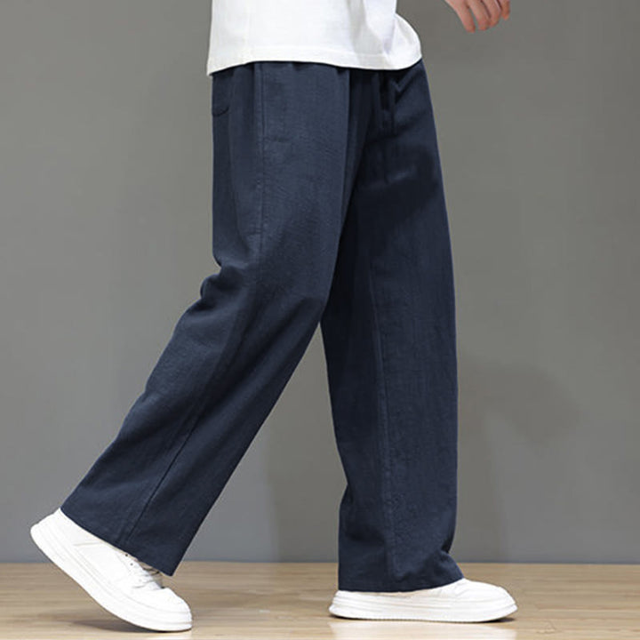 Pantalones rectos de verano para hombre con bolsillos y Buddha Stones . - image 9