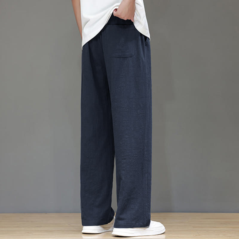 Pantalones rectos de verano para hombre con bolsillos y Buddha Stones . - image 3
