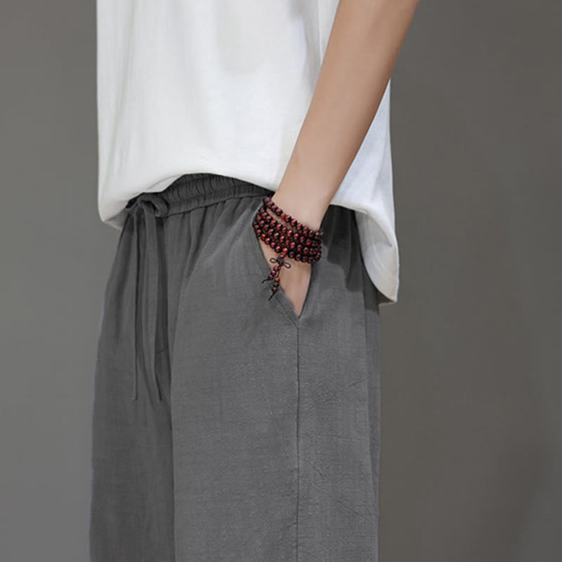 Pantalones rectos de verano para hombre con bolsillos y Buddha Stones . - image 28