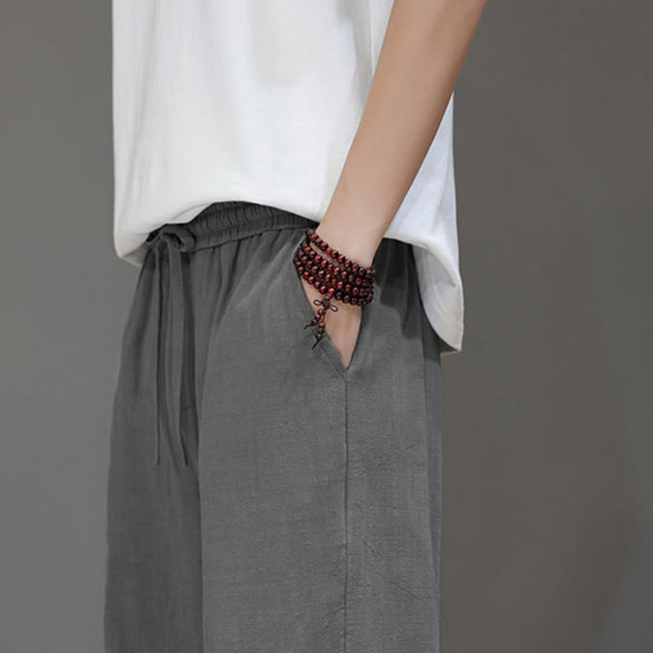 Pantalones rectos de verano para hombre con bolsillos y Buddha Stones . - image 28