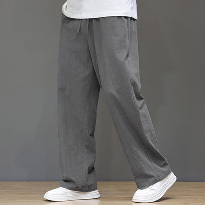 Pantalones rectos de verano para hombre con bolsillos y Buddha Stones . - Gris - US/UK/AU46, EU56 (5XL) - image 19