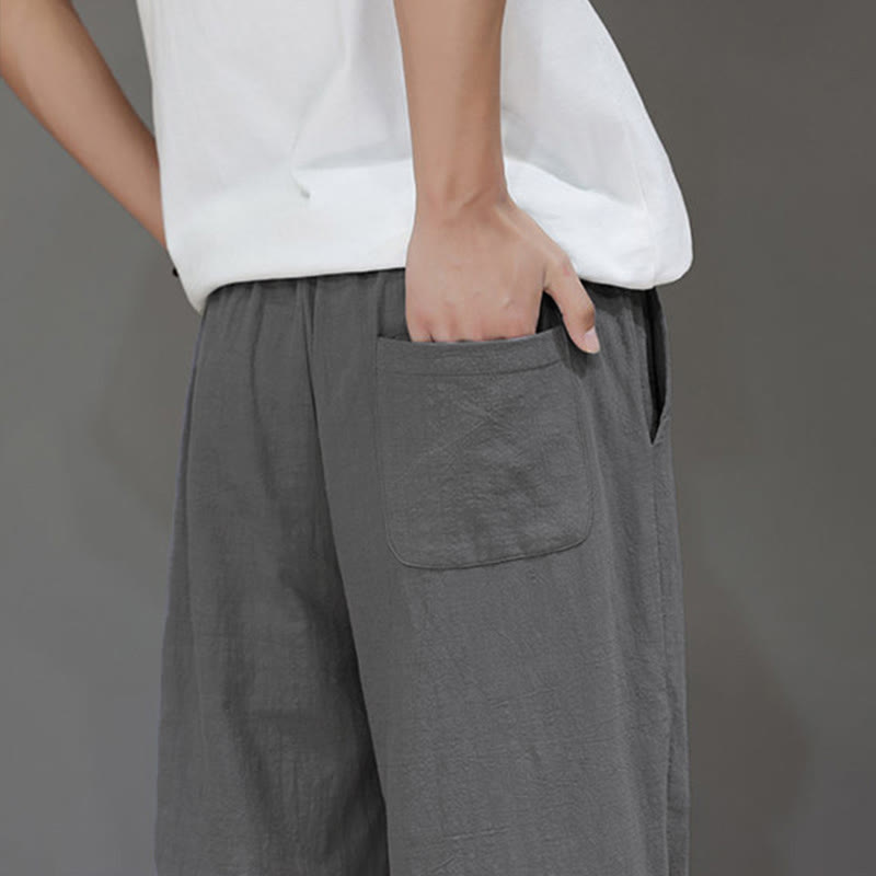 Pantalones rectos de verano para hombre con bolsillos y Buddha Stones . - image 29