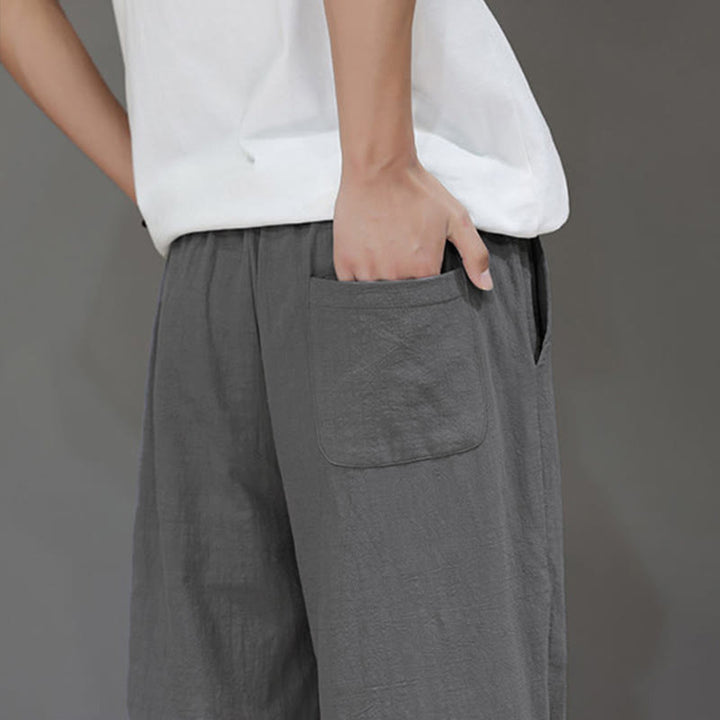 Pantalones rectos de verano para hombre con bolsillos y Buddha Stones . - image 29