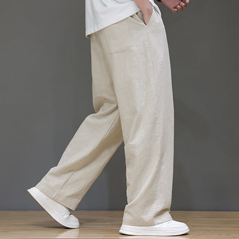 Pantalones rectos de verano para hombre con bolsillos y Buddha Stones . - image 14