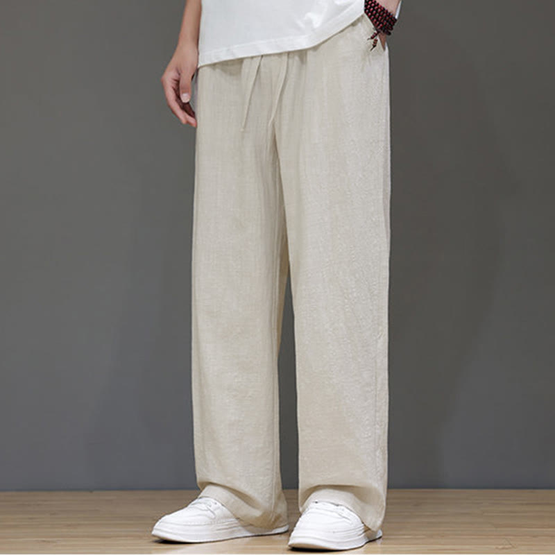 Pantalones rectos de verano para hombre con bolsillos y Buddha Stones . - image 16