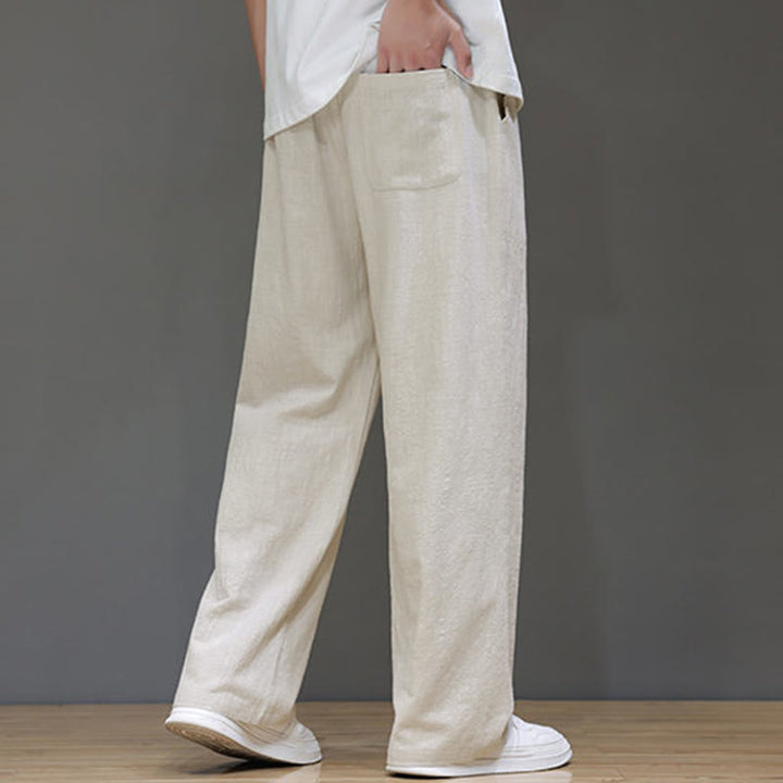 Pantalones rectos de verano para hombre con bolsillos y Buddha Stones . - image 15