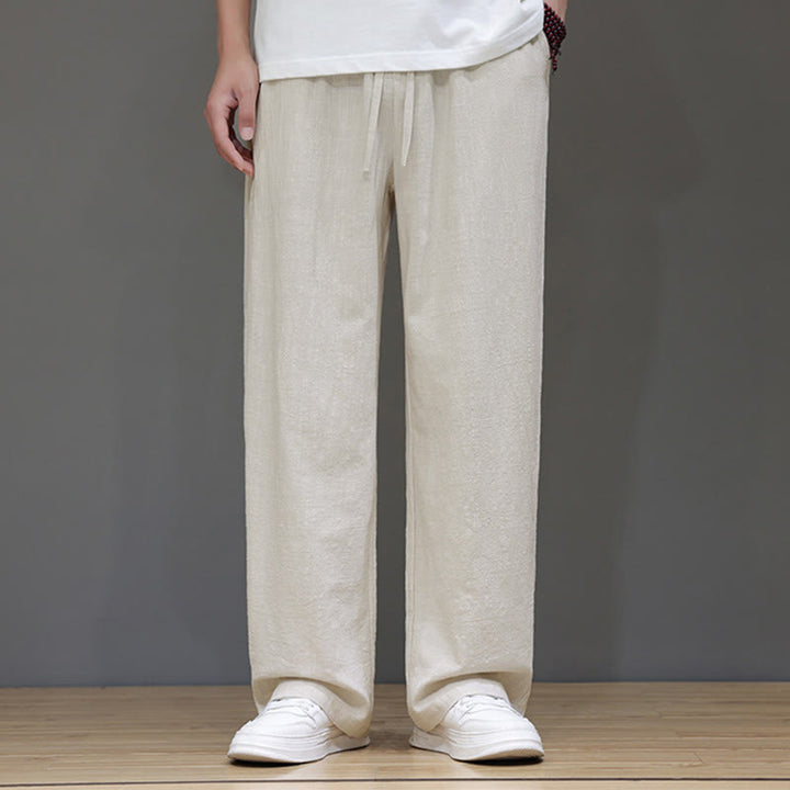 Pantalones rectos de verano para hombre con bolsillos y Buddha Stones . - image 12