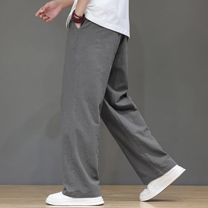 Pantalones rectos de verano para hombre con bolsillos y Buddha Stones . - image 25