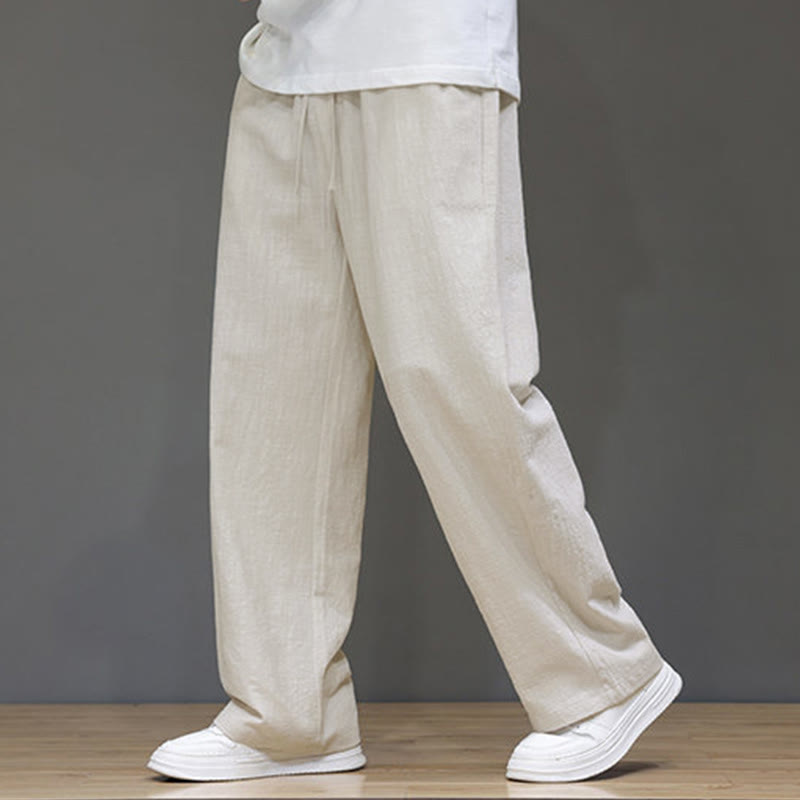 Pantalones rectos de verano para hombre con bolsillos y Buddha Stones . - Lino - US/UK/AU46, EU56 (5XL) - image 11