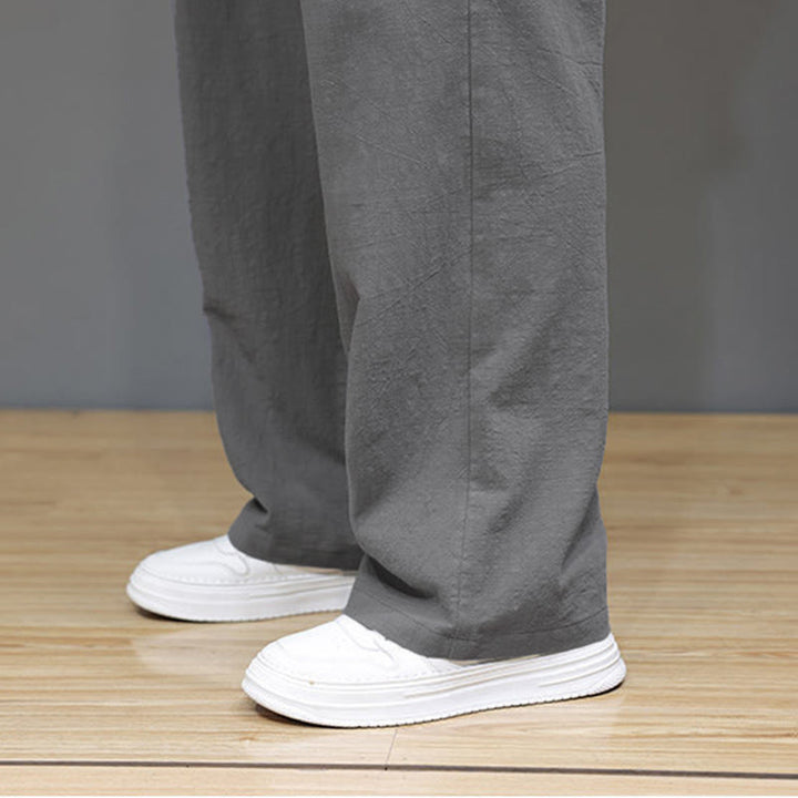 Pantalones rectos de verano para hombre con bolsillos y Buddha Stones . - image 30