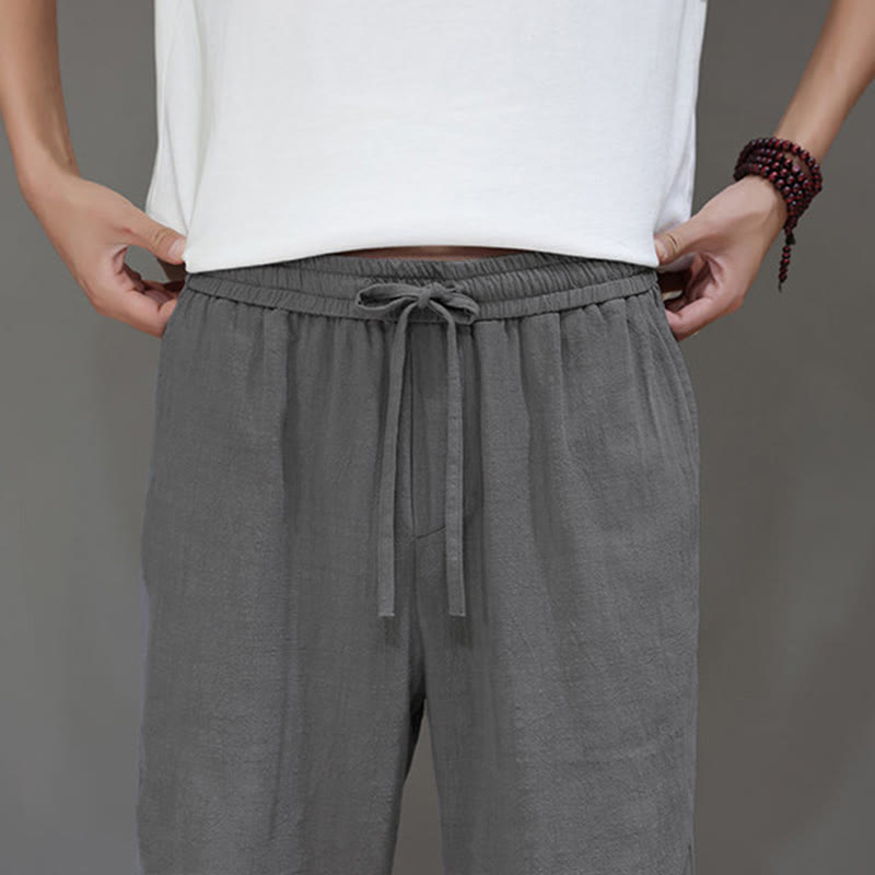 Pantalones rectos de verano para hombre con bolsillos y Buddha Stones . - image 27