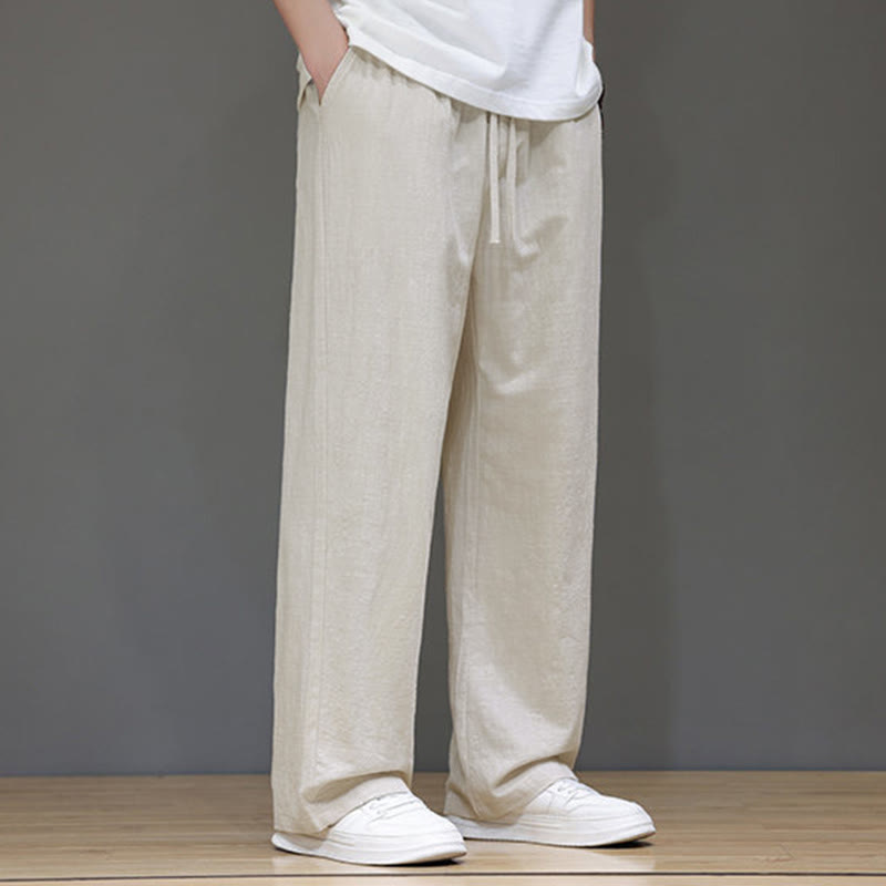 Pantalones rectos de verano para hombre con bolsillos y Buddha Stones . - image 13