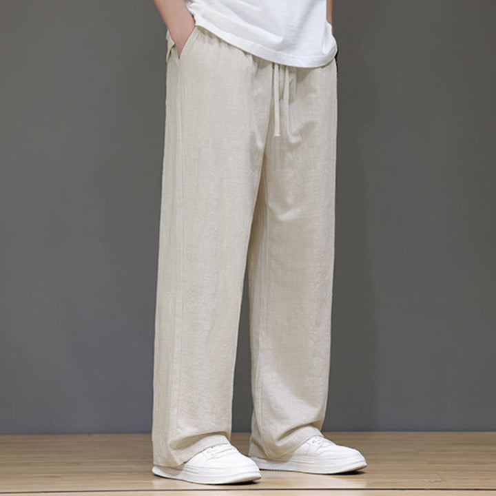 Pantalones rectos de verano para hombre con bolsillos y Buddha Stones . - image 13