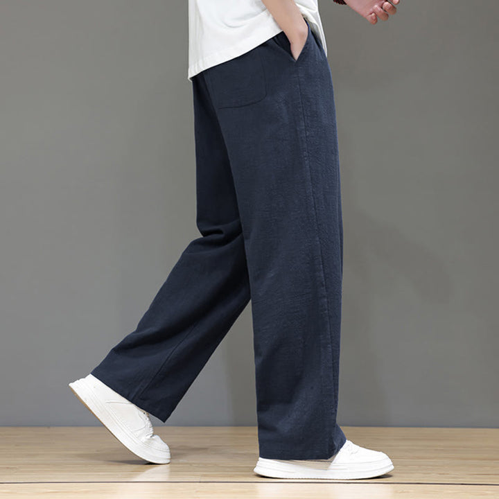 Pantalones rectos de verano para hombre con bolsillos y Buddha Stones . - image 2