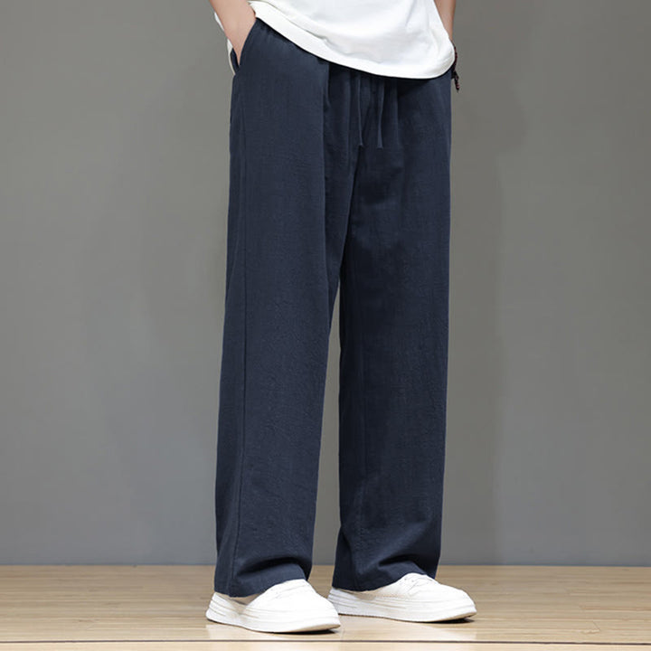 Pantalones rectos de verano para hombre con bolsillos y Buddha Stones . - image 8