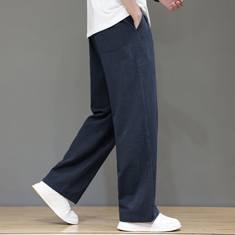 Pantalones rectos de verano para hombre con bolsillos y Buddha Stones . - image 7