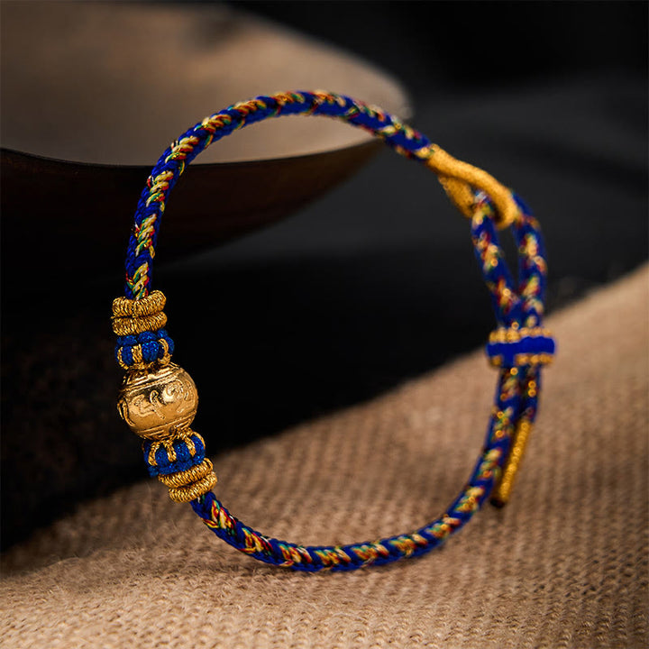 Buddha Stones Pulsera de la paz Om Mani Padme Hum tejida a mano con hilo - image 3