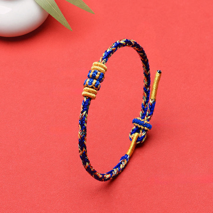 Buddha Stones Pulsera de hilo tejida a mano con diseño de pez koi para la buena suerte - image 18